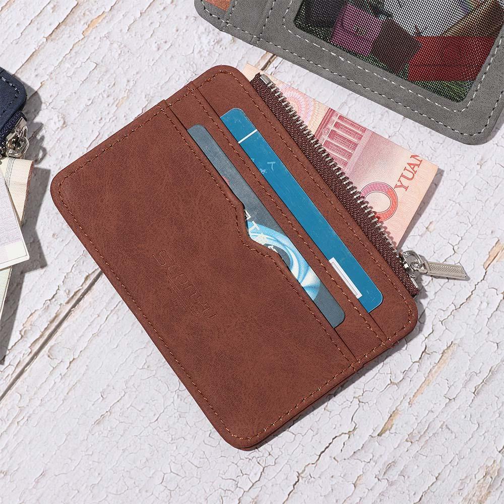 UUMIR Ví Da Đựng Thẻ / Tiền Xu Phong Cách retro Cho Nam Giá Đỡ