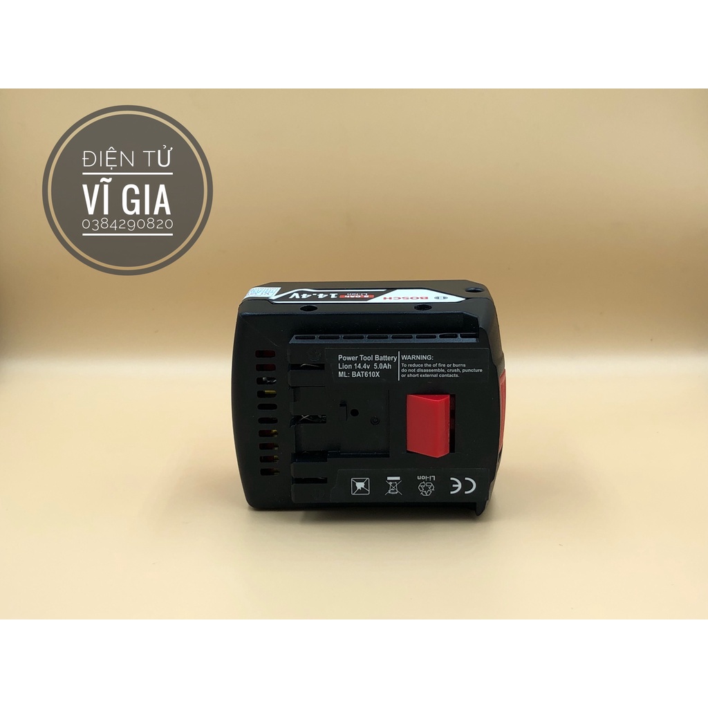 Pin Bosch 14.4V  nhận sạc zin bảo hành 6 tháng