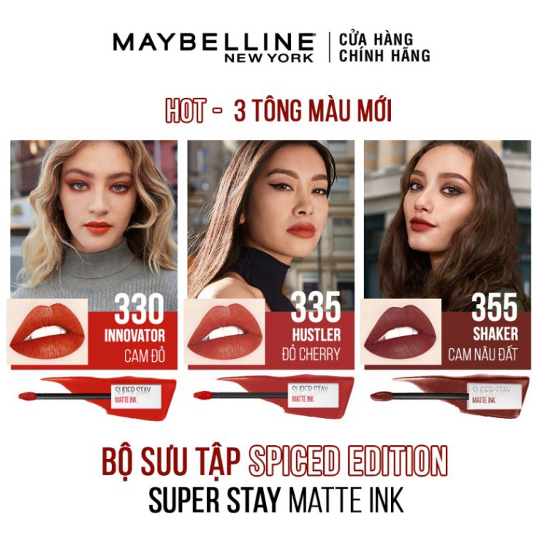 [Bu123]  Son Kem Lì 16h Lâu Trôi Maybelline New York Super Stay Matte Ink City Edition Lipstick 5ml