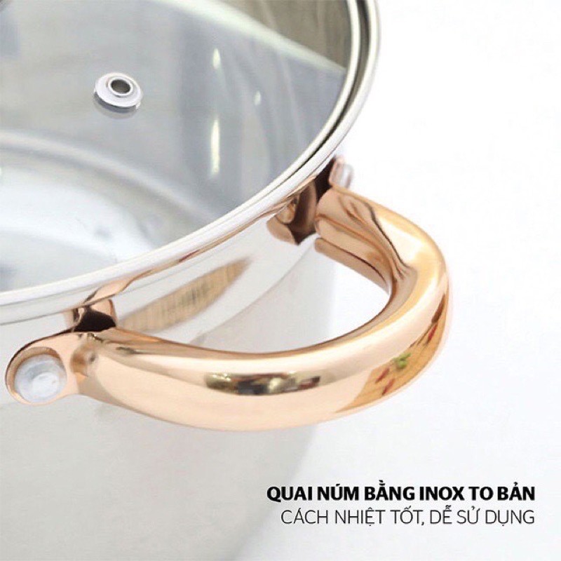 Bộ Nồi 5 Đáy inox Cao Cấp Sunhouse SH781 dùng cho mọi loại bếp và bếp từ