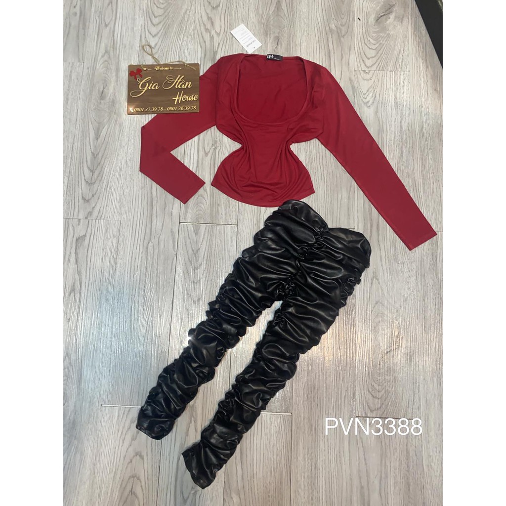 SET Áo + quần da lì