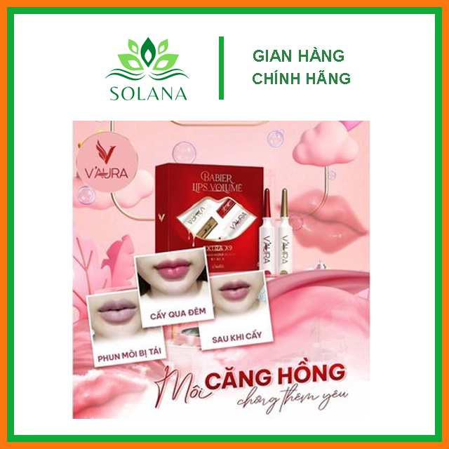 Tinh Chất Cấy Môi Vaura Babier Lips Volume ,mờ thâm làm hồng môi sau 7 ngày SOLANA