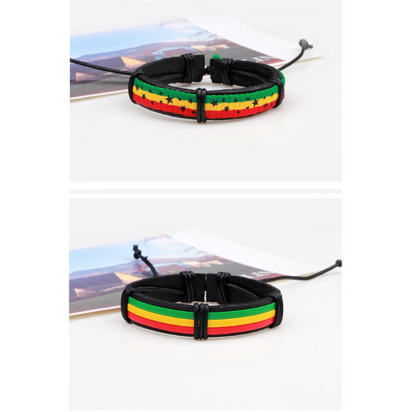 Combo 5 Vòng Tay Da Handmade - A11 [ FREE SHIP ]