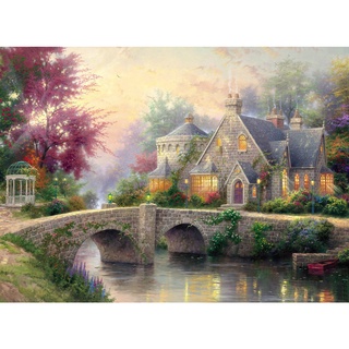 Tranh ghép hình 1000 mảnh 2cm khổ 54×74 – Tranh xếp hình Puzzle cao cấp ánh sáng đèn ở trang viên – Lamplight Manor