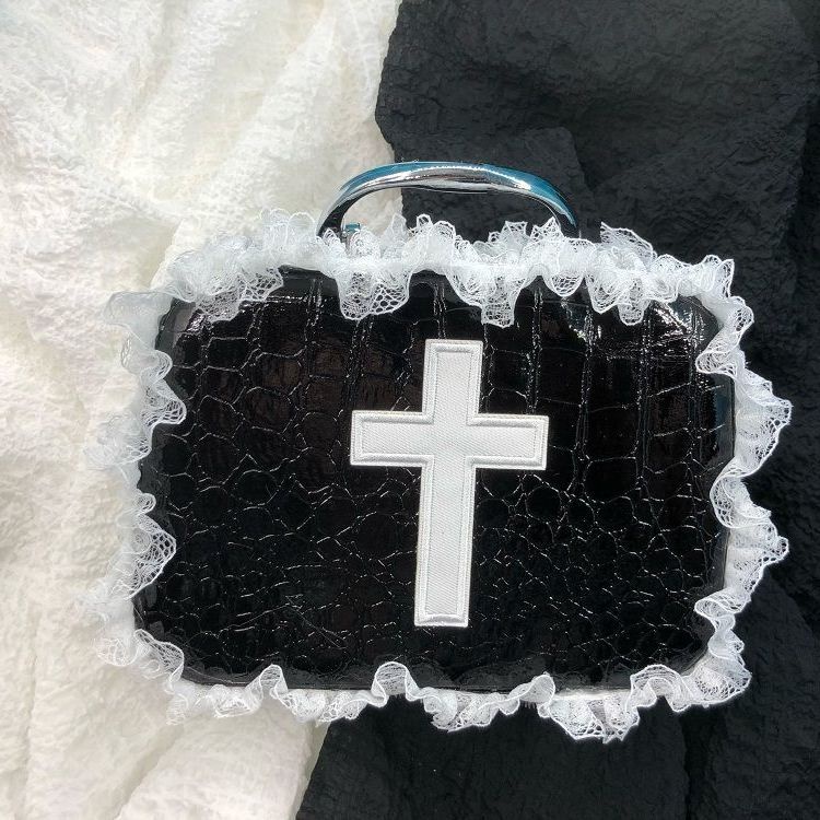 Túi Đựng Mỹ Phẩm Phối Ren Thủ Công Phong Cách lolita