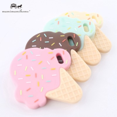 Đồ chơi gặm nướu MAMIMAMIHOME thiết kế hình que kem tự nhiên an toàn chăm sóc dành cho em bé