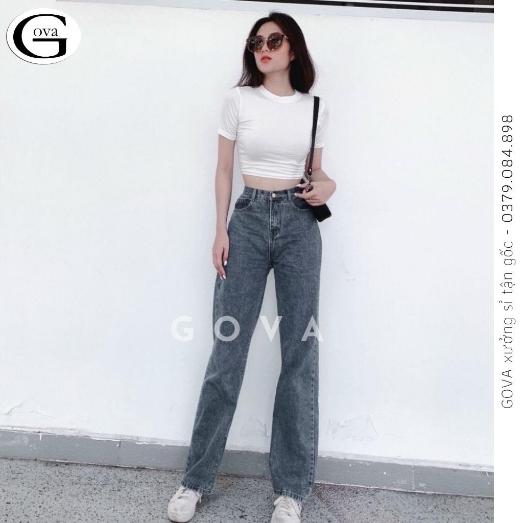 Áo Croptop TAY NGẮN CỔ TRÒN TRƠN Thun Borip Kiểu Sexy Nữ, Áo Thun Ôm Body Đẹp GOVA