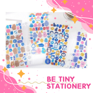 Sticker dễ thương bling bling hello sticker ánh kim tuyến xinh xắn - Be Tiny