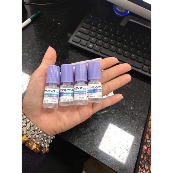 CÓ BILL- Nước Nhỏ Mắt Nhân Tạo Santen Soft Santear Nhật Bản - 2 Màu Xanh và Đỏ