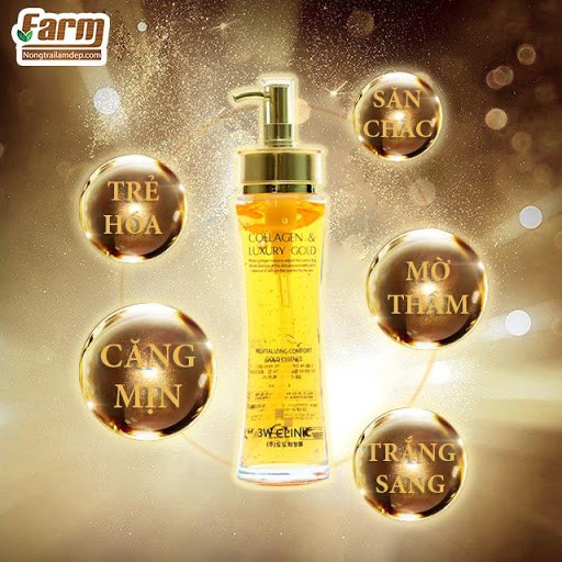 Serum Tinh Chất Vàng 24K Dưỡng Trắng Tái Tạo Da Collagen & Luxury Gold 3W Clinic