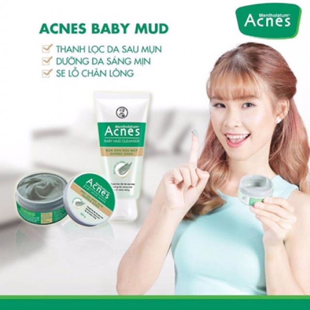 Mặt nạ bùn non dưỡng sáng da Acnes Baby Mud Mask (100g)