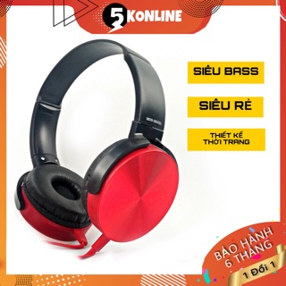 Tai nghe chụp tai có dây extrabass xb450ap có micro dây jack cắm 3.5 dùng được cho điện thoại và máy tính, chuyên bass
