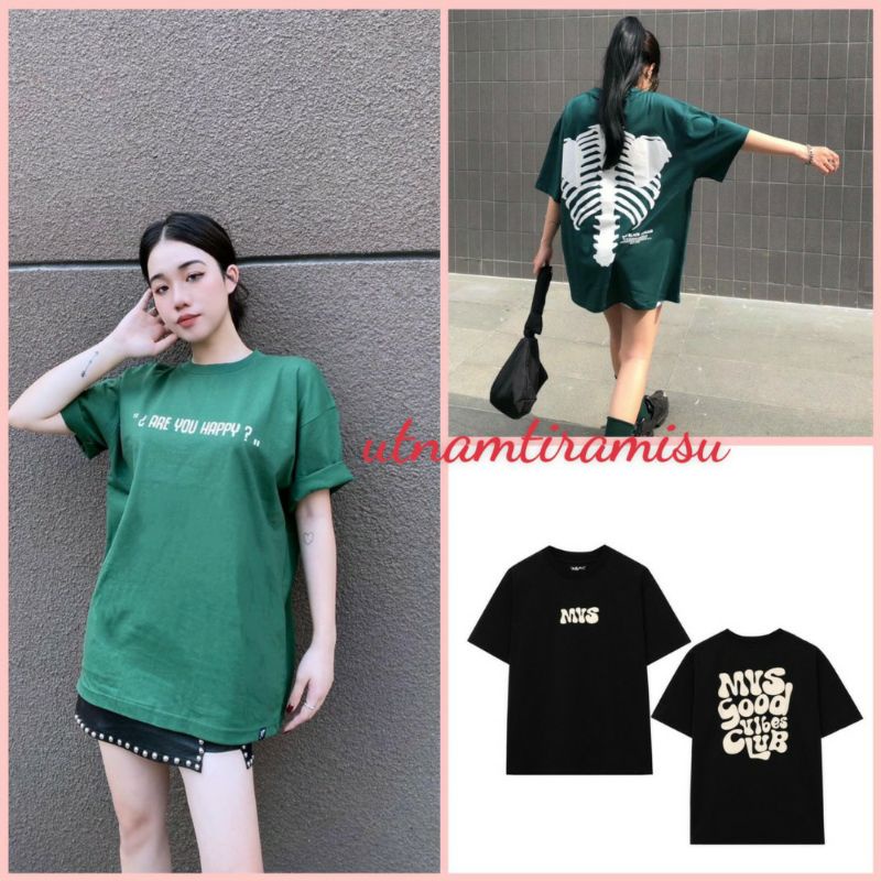 Áo thun tay lỡ nam nữ unisex form rộng My MOOD; HAPPY; XƯƠNG CÁ ullzang vải cotton mịn giá rẻ mặc đơn đôi nhóm