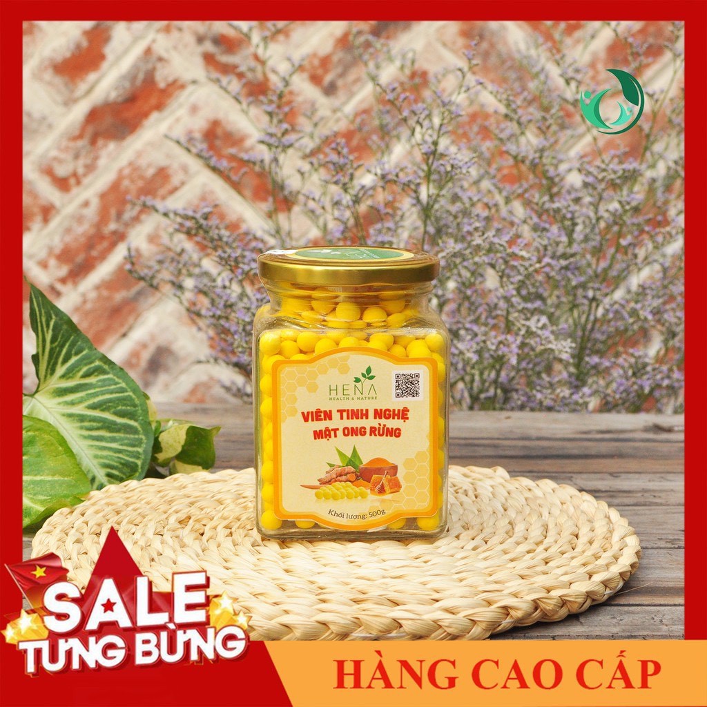 Nghệ Viên Mật Ong Cao Cấp Hena 300g, 500g , Viên Tinh Nghệ Mật Ong 100% Nguyên Liệu Tự Nhiên