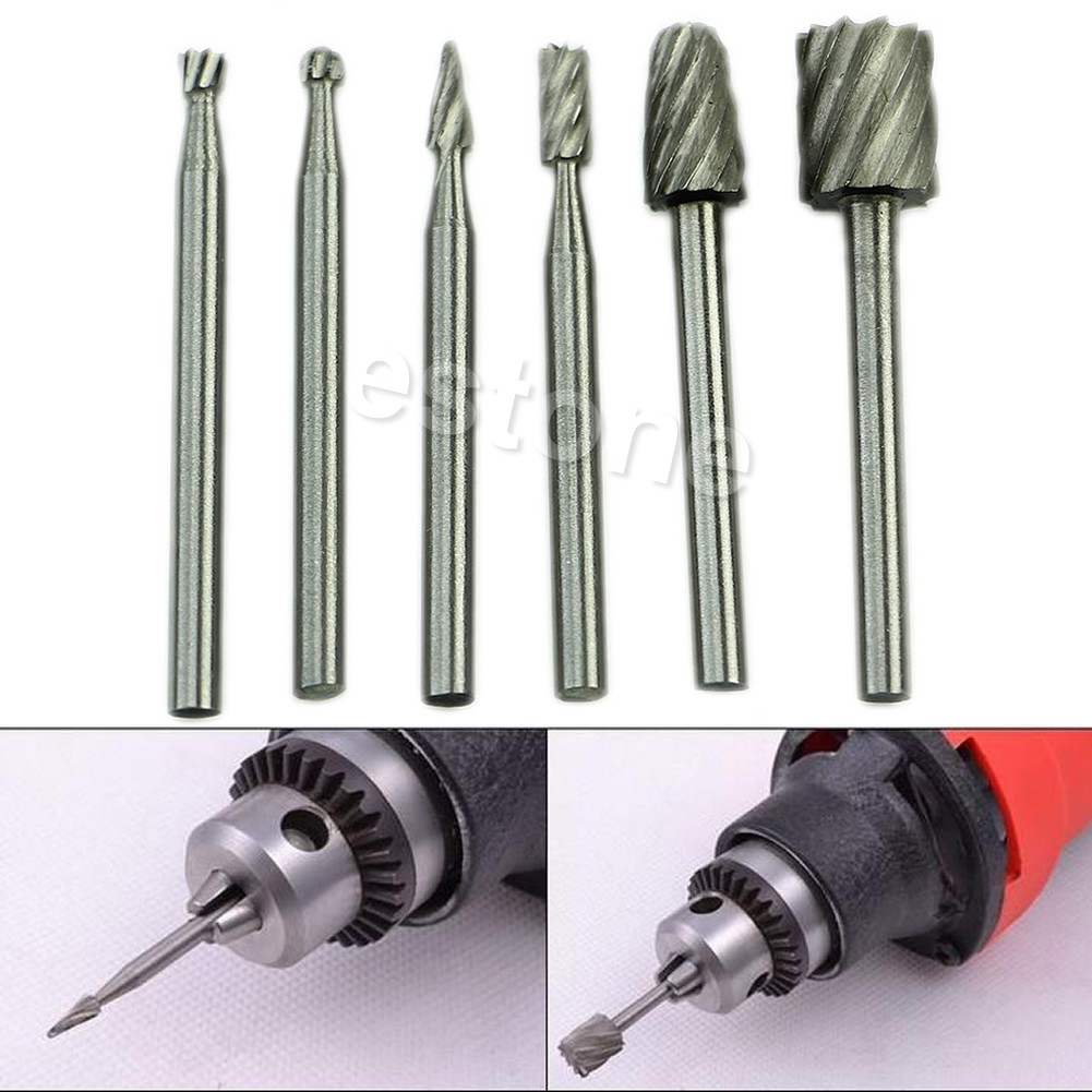 BITS Bộ 6 Mũi Khoan Hss Cho Máy Khoan Dremel Bosch Mini Mới