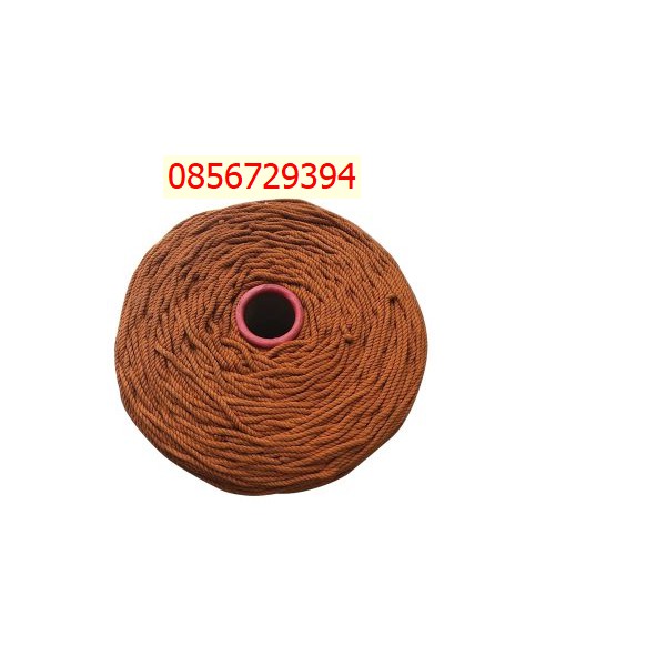 Dây thừng cotton màu Nâu socola size 3mm thắt Macrame