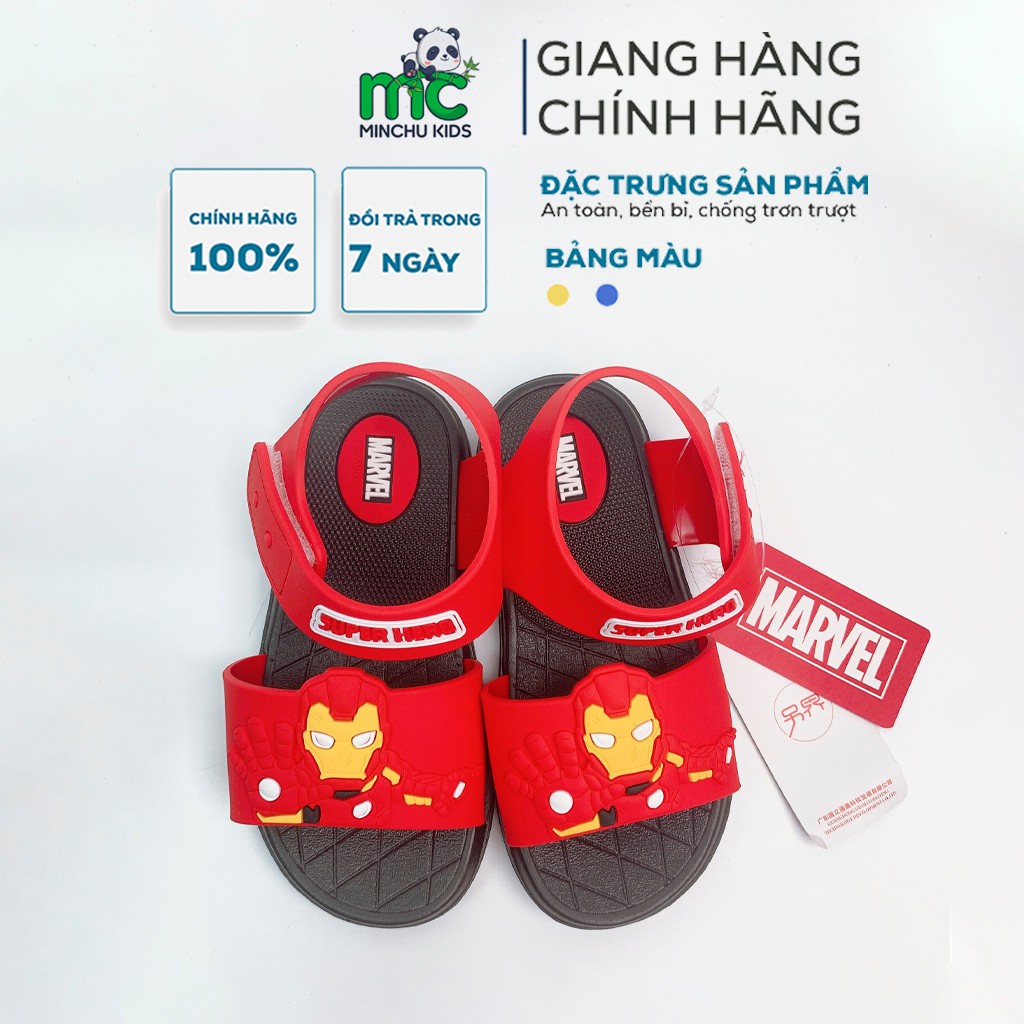 Giày Sandal Cho Bé Hình Ironman Cá Tính Đế Mềm Chống Trượt Minchu Kids SD07