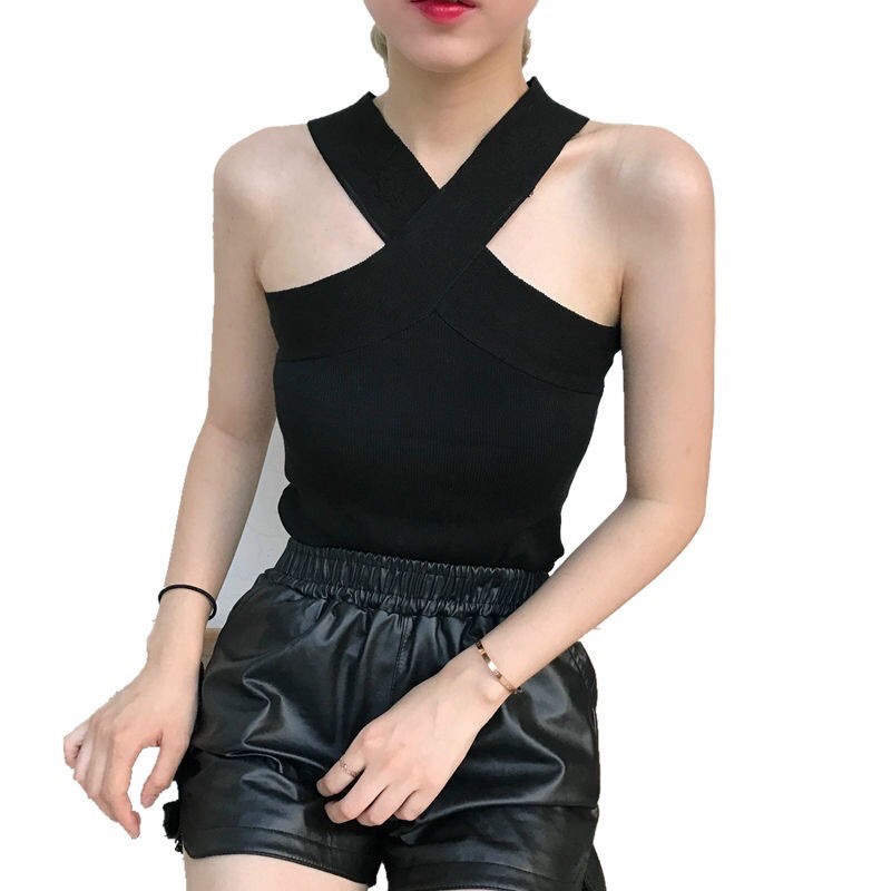 Áo Kiểu Chéo Cổ Nữ Tính