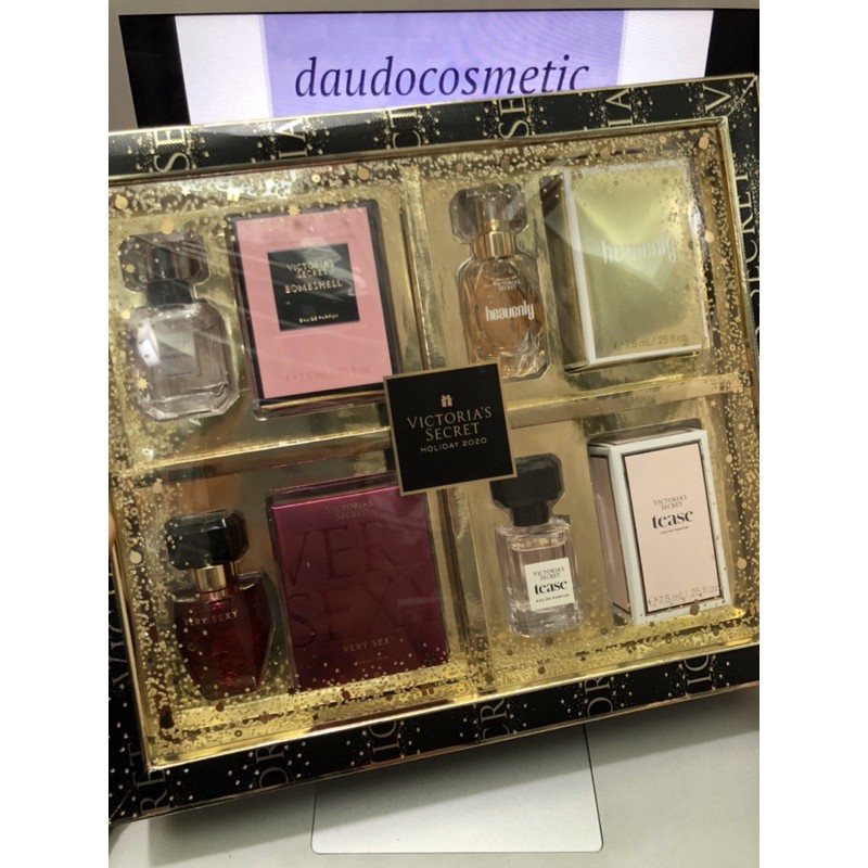 Tách Set Nước hoa Victoria Secret Holiday Very Sexy - Bombshell - Heavenly - Tease EDP 7.5ml