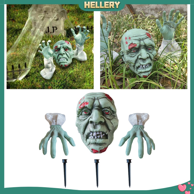 [HELLERY]Scary Garden Zombie Decoration Horrible Outdoor Lawn Severed Spooky Ornament