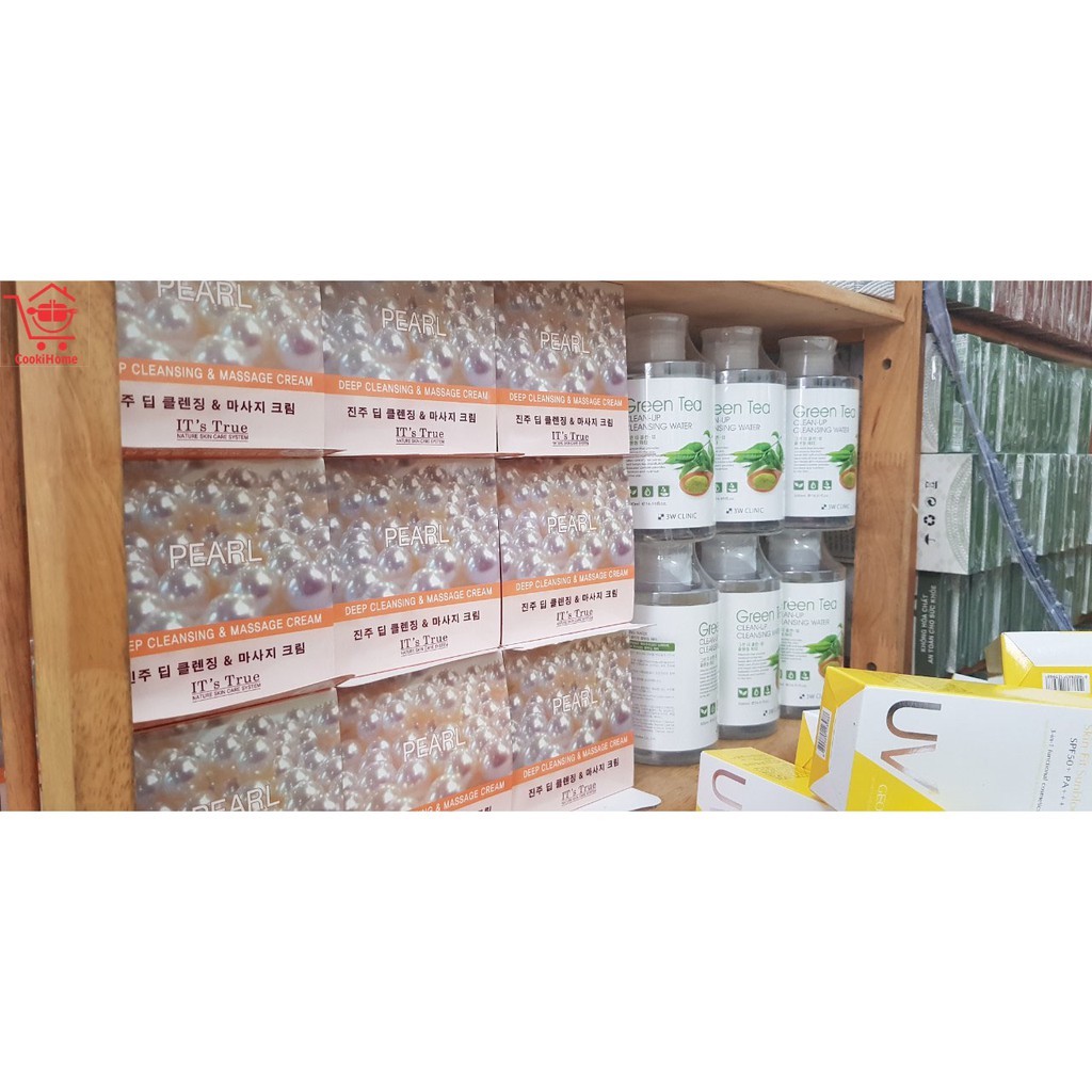 Kem Massage sạch sâu, trắng da, tái tạo da Cellio  Ngọc Trai IT'S TRUE PEARL DEEP CLEANSING & MASSAGE CREAM