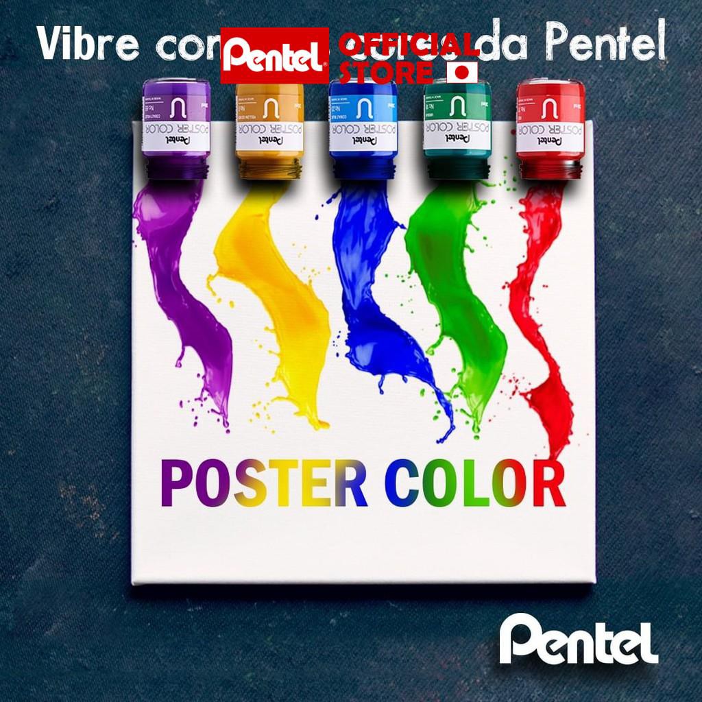 Hộp 12 Màu Vẽ Lọ Pentel Poster WPU2-12 POC-12ESG | Bền Màu Lâu Phai | An Toàn Sức Khỏe