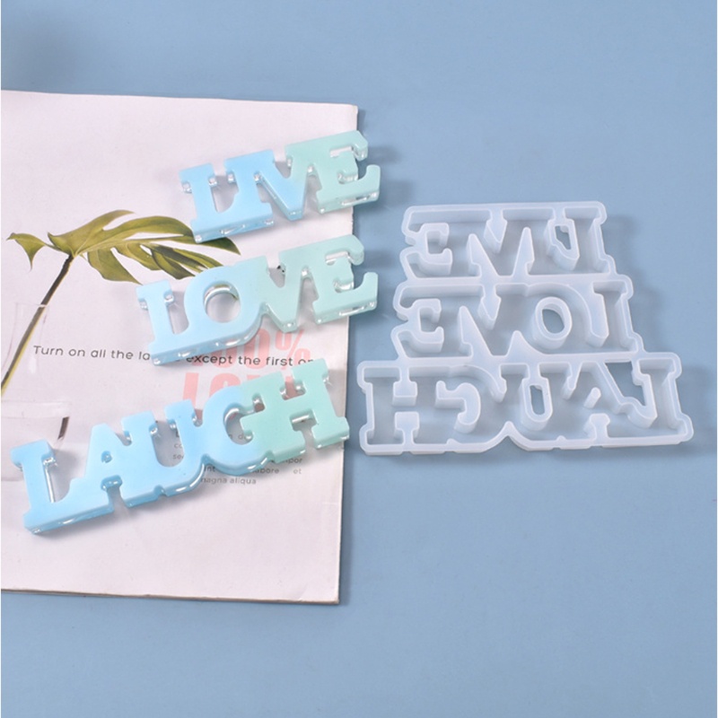 [Hàng mới về] Khuôn silicone làm mặt trang sức hình chữ cái tiếng anh DiY độc đáo