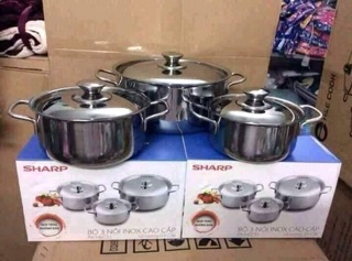 Bộ 3 Nồi Sharp HN5636 Cao Cấp -Phân Phối Chính Thức