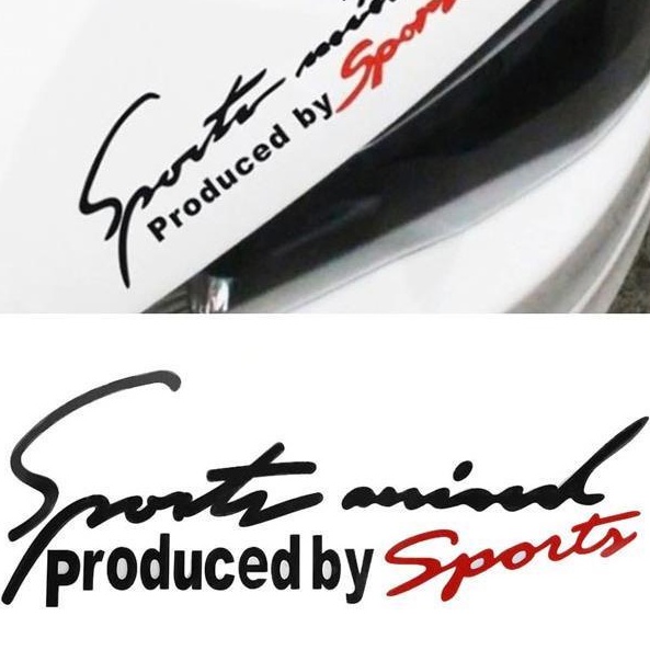 (nhiều màu) Tem xe ô tô Sport Mind Produced By Sport, thể thao tạo điểm nhấn phong cách