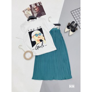 🥰 Sét áo phông hình chân váy👗