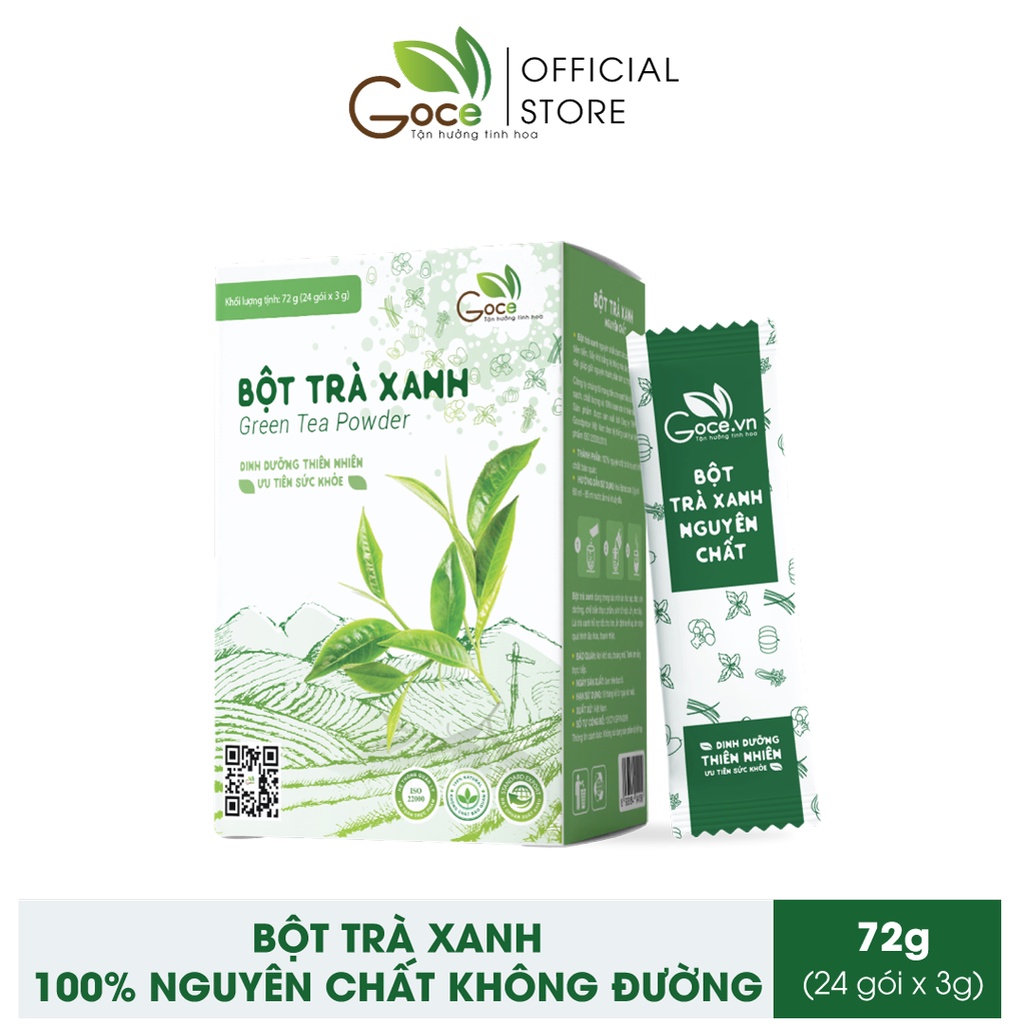 Combo Bột cần tây và Bột trà xanh Goce