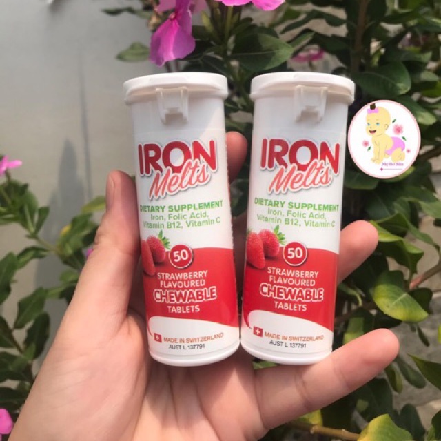 VIÊN SẮT NGẬM BỔ MÁU IRON MELTS ( Úc ) - 50 viên