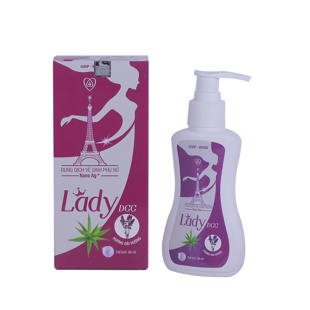 Dung Dịch Vệ Sinh Phụ Nữ Giảm Hôi Ngứa LADY, Giúp Làm Sạch Vùng Kín Dung Tích 90ml