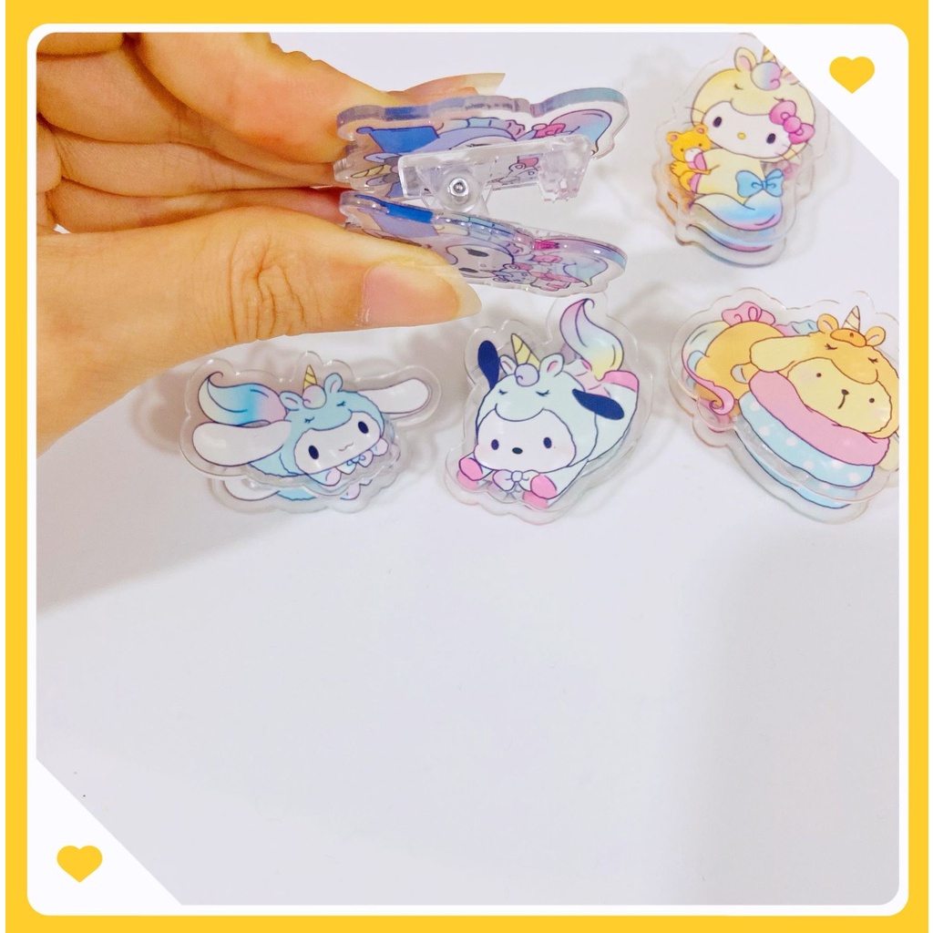 Kẹp Giấy Ghi Chú Bằng Acrylic Dễ Thương