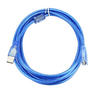 Transparent Blue 30cm USB 2.0 Printer Cable Dual Shielding