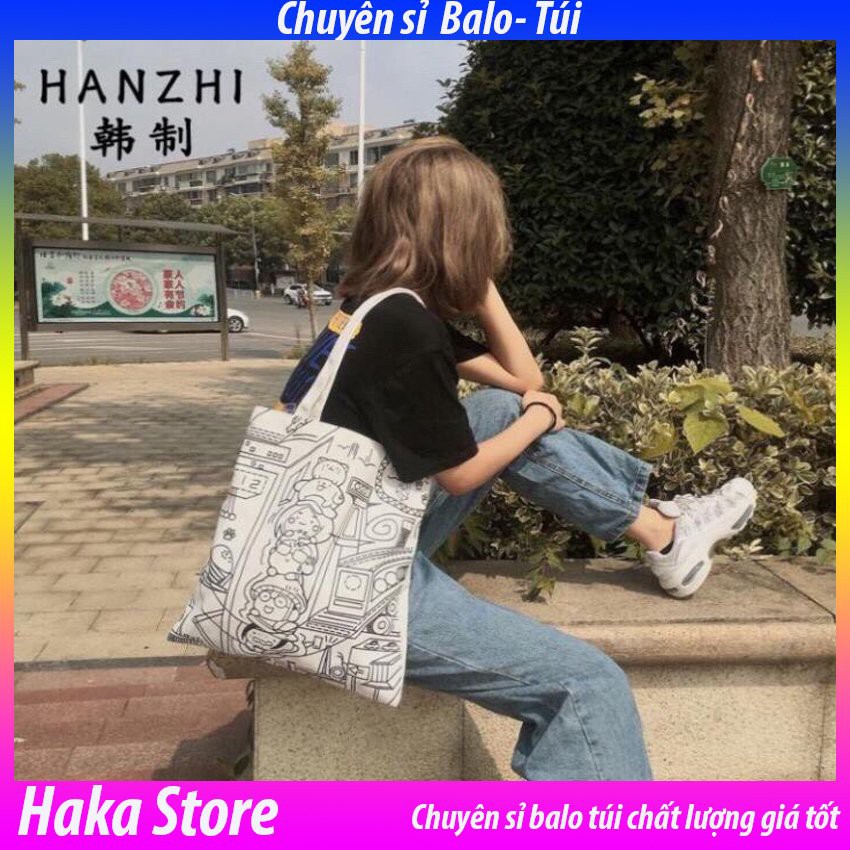 [Bán sỉ] 100 mẫu hot nhất Túi Tote Vải canvas có khóa miệng