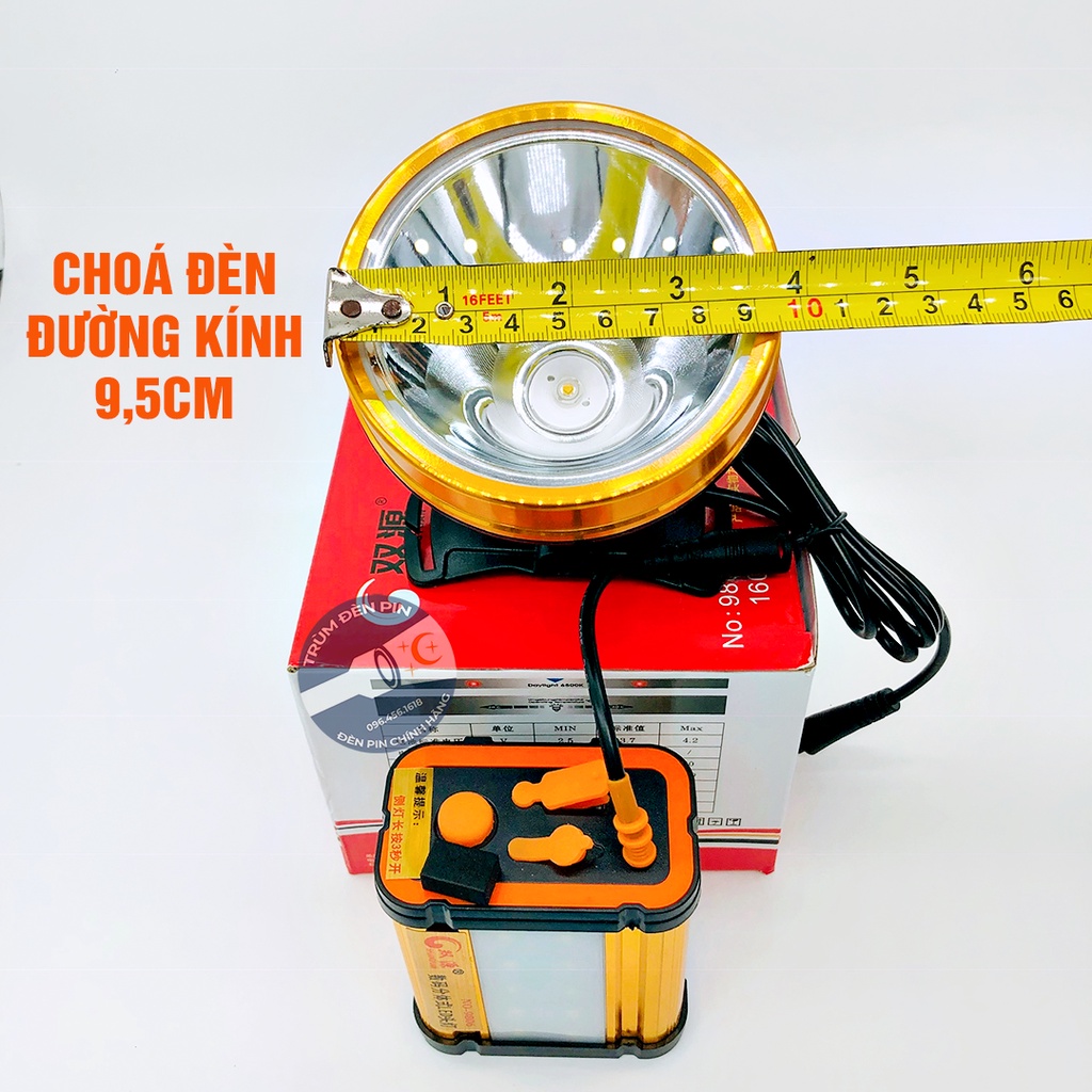 Đèn pin đội đầu SHANGYUAN 9806 LED 200W đèn đeo đầu siêu sáng bình rời có cổng usb  sạc điện thoại có đèn phụ bên hông