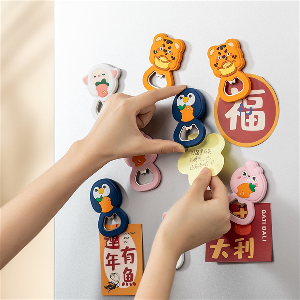 Dụng cụ mở nắp chai SHEPHERD từ tính gắn tủ lạnh hình hoạt hình sáng tạo
