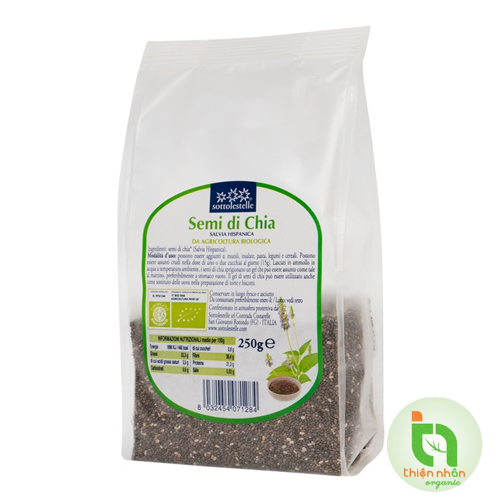 Hạt Chia hữu cơ 250g Sottolestelle - Organic Chia Seeds 250g Sottolestelle