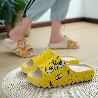 Dép yz slide họa tiết bọt biển vàng siêu xinh