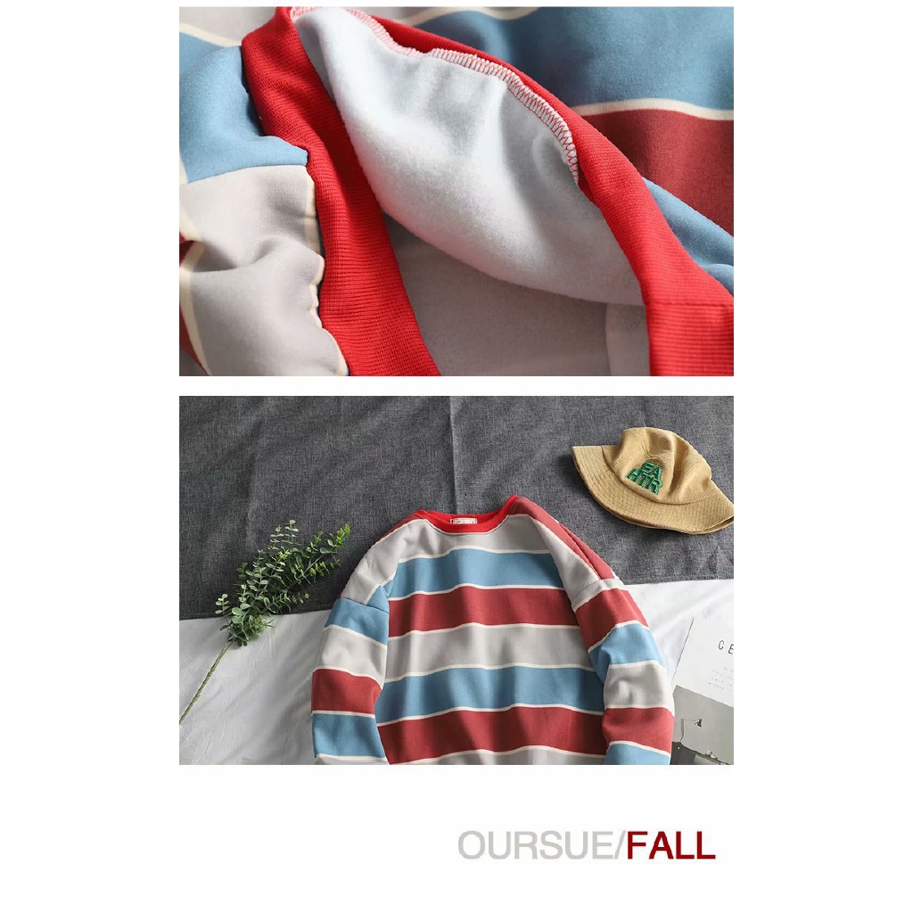 Áo Thun Tay Dài Kẻ Sọc Ngang Trẻ Trung Hợp Thời Trang Cho Nam | BigBuy360 - bigbuy360.vn