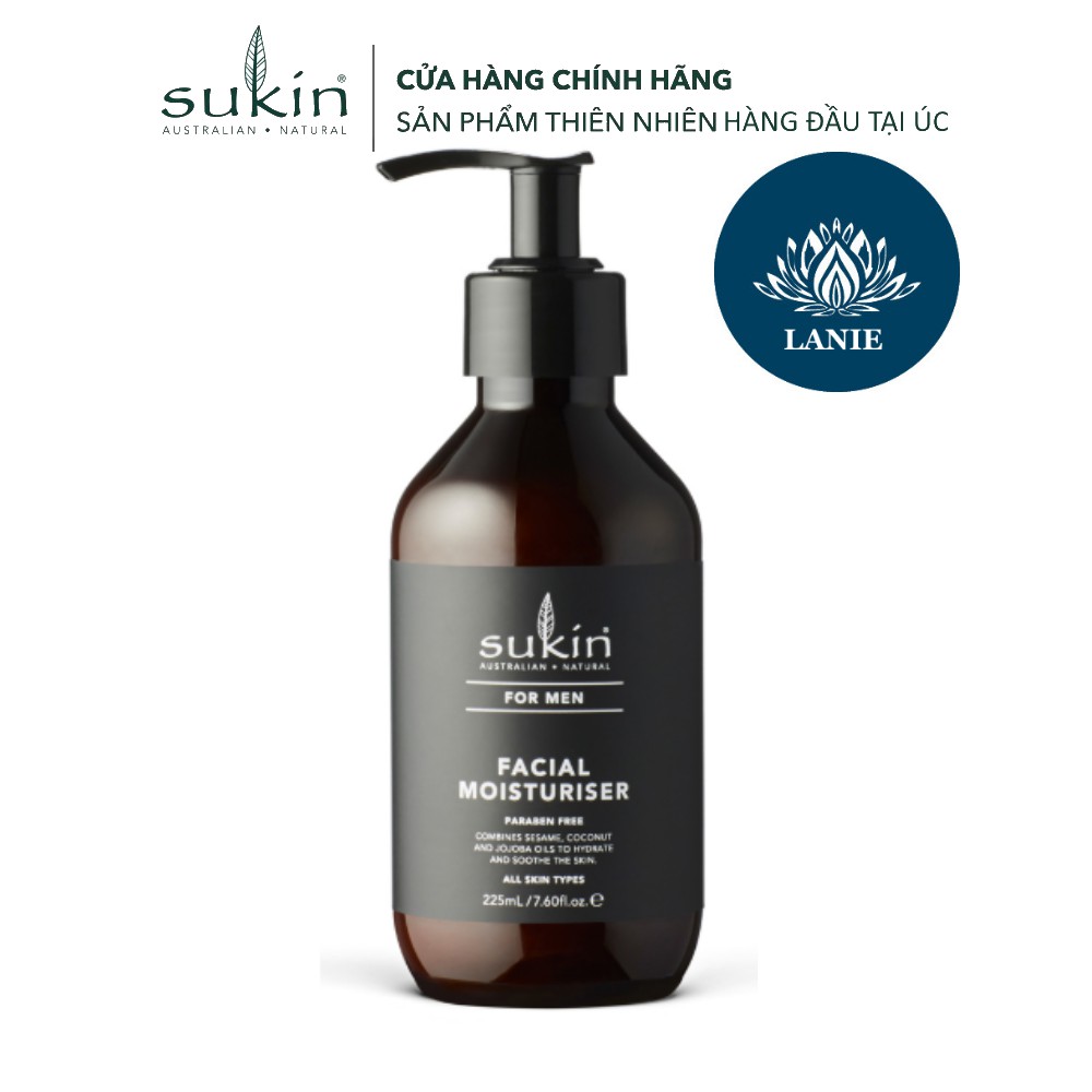 [CHUẨN ÚC] Kem dưỡng ẩm dành cho nam Sukin For Men Facial Moisturiser 225ml