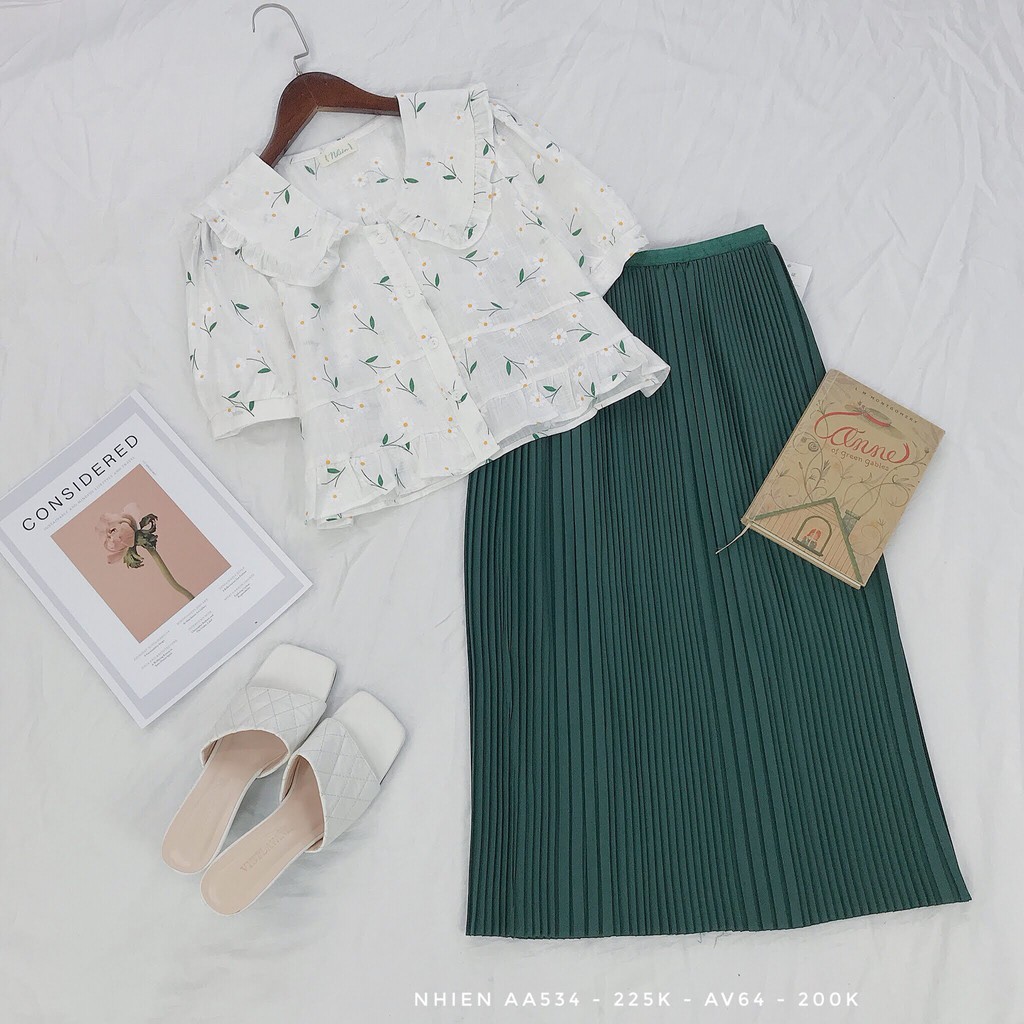 Chân Váy xếp Ly_Nhienvintage AV64 | BigBuy360 - bigbuy360.vn
