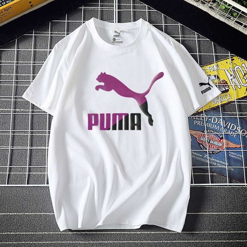 Áo Thun Tay Ngắn In Logo Puma Phối Màu Gradient Cá Tính Hợp Thời Trang Hè