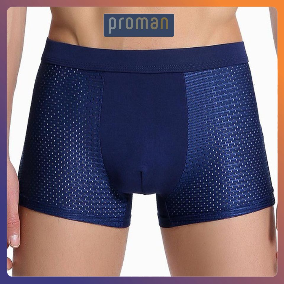 Quần lót nam Boxer Fapas hình thun lạnh siêu mát lạnh, Quần sịp đùi nam cotton siêu dãn SD11 - PROMAN