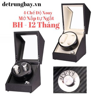 Hộp Đựng Đồng Hồ Cơ 2 Xoay Cao Cấp 4 Chế Độ
