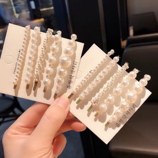 Set 5 chiếc kẹp tóc đính ngọc xinh xắn
