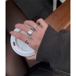 Set 3 nhẫn bạc thời trang Hàn Quốc
