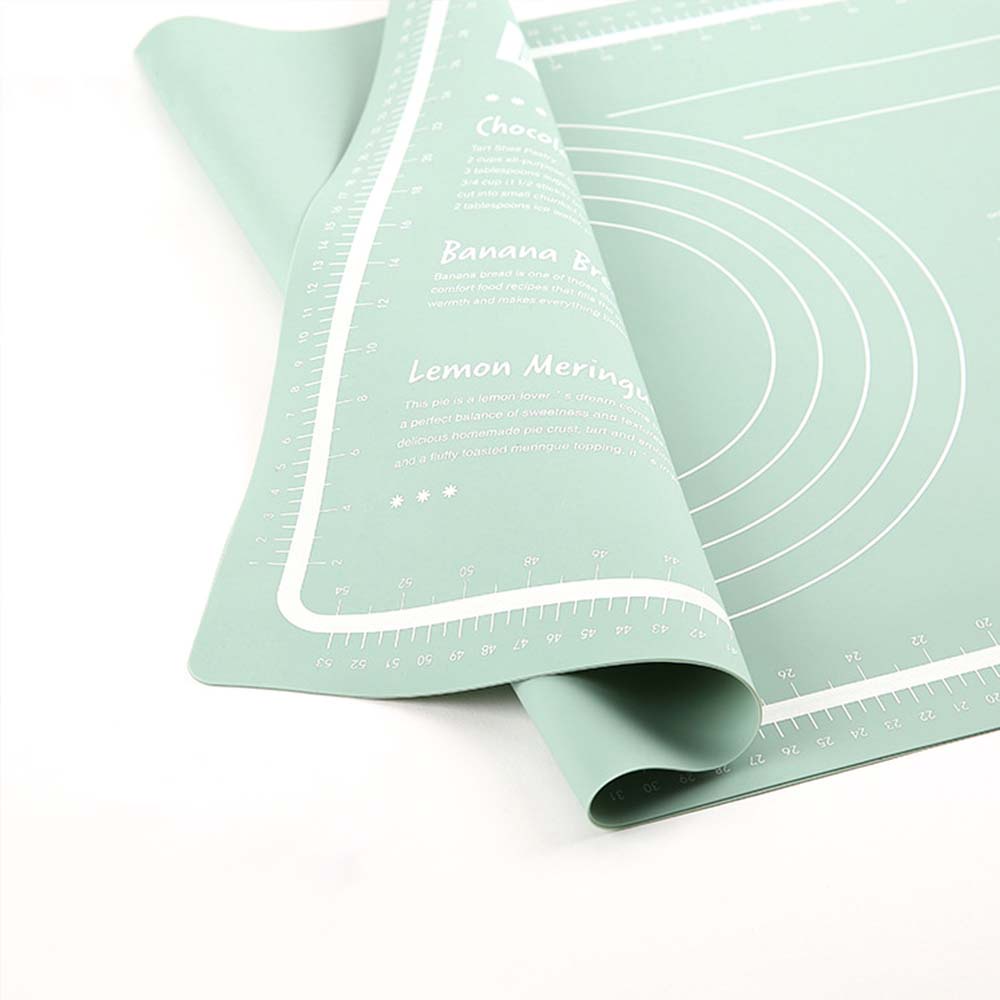 Thảm Nhào Bột Làm Bánh Bằng Silicon Dày Chống Dính Nhiều Màu Kích Thước 65x45cm