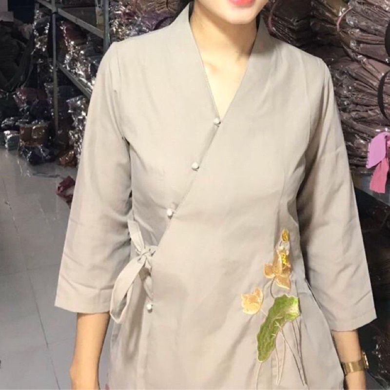 Xéo nơ katê thêu